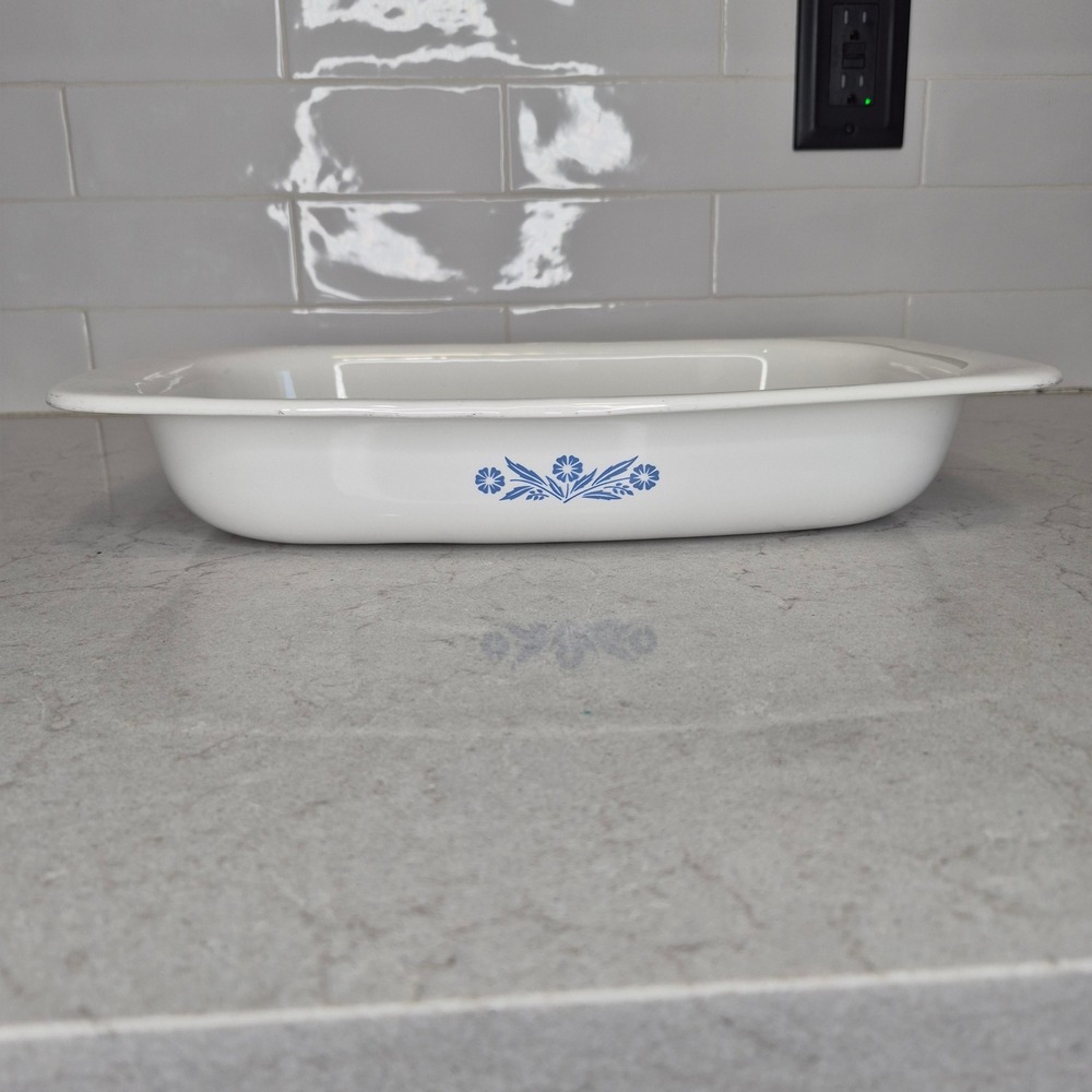 Corning Ware Roasterβ Pan Cornflower Blue P-21 White